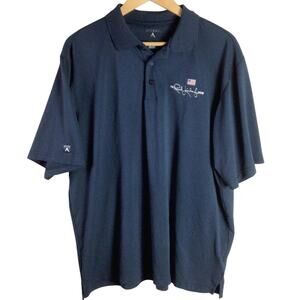 The Rush Limbaugh Show Embroidered Polo Shirt Navy Blue XL
